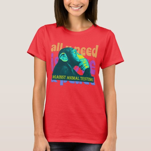 AGAINST ANIMAL TESTING - 02w T-shirt (Voorkant)