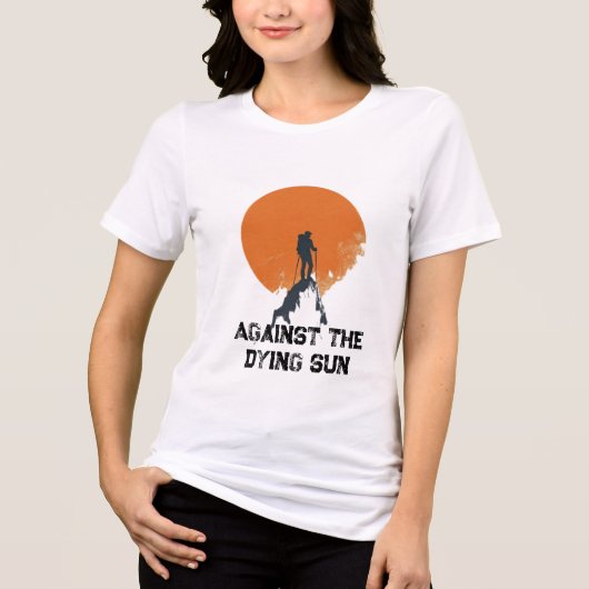 Against the Dying Sun, Sanding with the Sun Peak  Tri-Blend Shirt (Voorkant)
