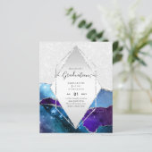 Agaite Glitter GRADUATIE Uitnodigingen Glam CHIC (Staand voorkant)