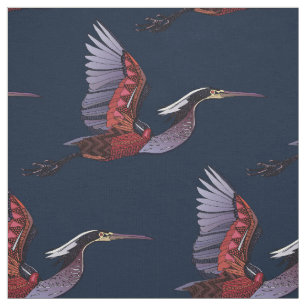 Agami heron indigo fabric stof