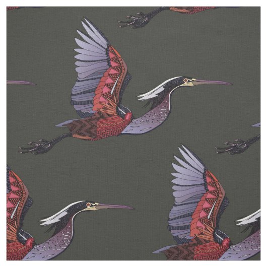 Agami héron tissu foncé (Échantillon)