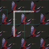 Agami héron tissu foncé (Carreau)