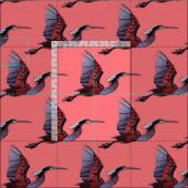 Agami-heron watermeloen stof (Delen)