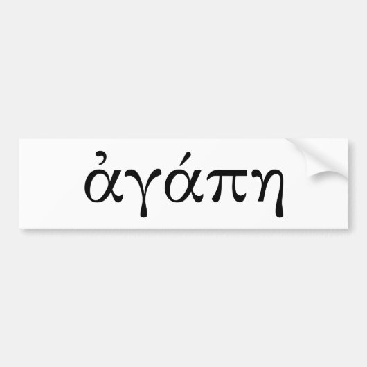 Agape Bumpersticker (Voorkant)