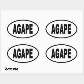 Agape Euro Stijl Ovale Sticker (Vel)