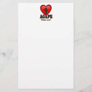 Agape-hartsymbool voor Gods goddelijke liefde Briefpapier