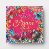 Agape  Inspirerend Rood Inspirivity Ezel Fotoplaat (Voorkant)