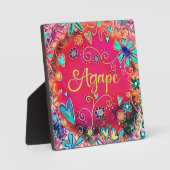 Agape  Inspirerend Rood Inspirivity Ezel Fotoplaat (Voorkant)