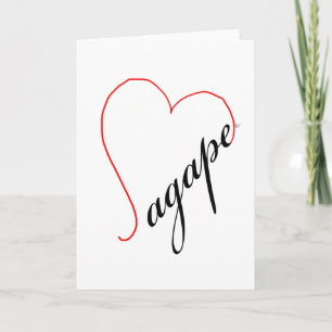 Agape (zwart) Note Kaart