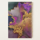 Agate aquarelle or violet bleu vert personnalisé (Dos)