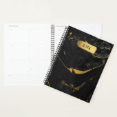 Agate Black Marble Swirl Customisé (Devant avec enveloppe)