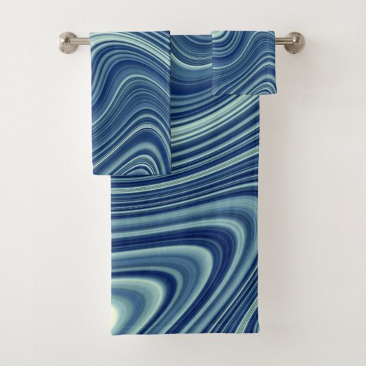 Agate blanc bleu cyan vague abstraction (En situation)