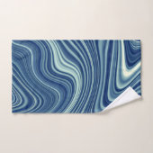 Agate blanc bleu cyan vague abstraction (Serviette à main)