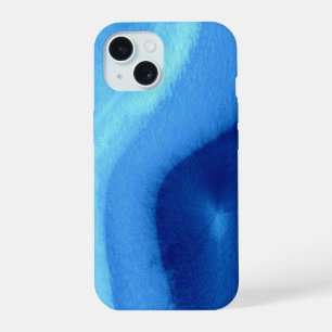 Agate Bleu Aquarelle   Étui Téléphone Abstrait