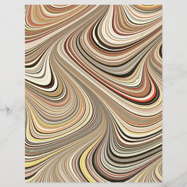Agate Brown Marbre Motif Swirl Art & Craft Papier (Devant)