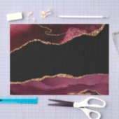 Agate Burgundy Wedding-patroon Tissuepapier (Craft)