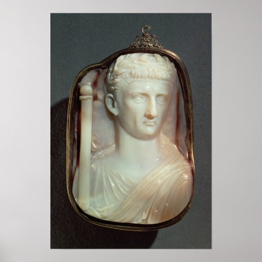 Agate Cameo met het portret van Claudius Poster (Voorkant)