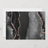 Agate chic Rose noir or foncé Enregistrer la carte (Dos)