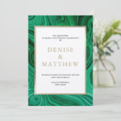 Agate Collectie Amazon Groene Uitnodiging (Staand voorkant)