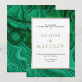 Agate Collectie Amazon Groene Uitnodiging (Voorkant / Achterkant)