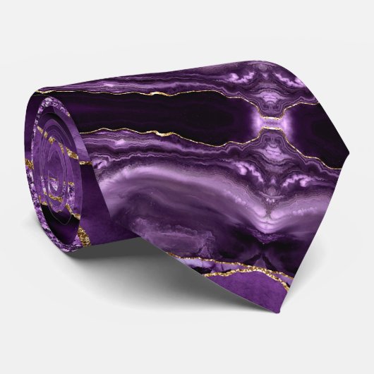 Agate Cravate en marbre violet Design élégant (Roulé)
