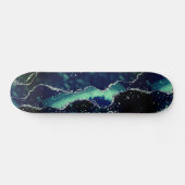 Agate Dark Green Mint Navy Blue Skateboard (Horz)