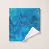 Agate de marbre bleu et Turquoise Résumé (Gant de toilette)