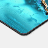 Agate de Parties scintillant turquoise et or avec  (Coin)