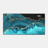 Agate de Parties scintillant turquoise et or avec (Recto)