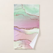 Agate de pastèque | Neo Mint Green et Cassis Pink (Serviette à main)