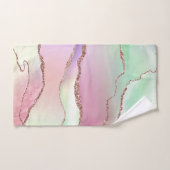 Agate de pastèque | Neo Mint Green et Cassis Pink (Serviette à main)