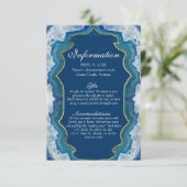 Agate Elegant  Blue Blauwgroen Geode Information Informatiekaartje (Staand voorkant)