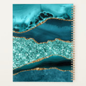 Agate élégant sarcelle et or scintillant océan (Dos)