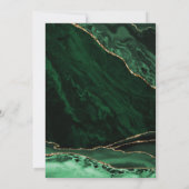 Agate Emerald Groen Goud 90e Verjaardag Kaart (Achterkant)