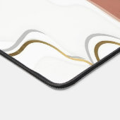 Agate en or rose rose marbré élégant monogrammé (Coin)