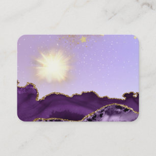 *~* Agate Energy Ball of Light Paars Visitekaartje