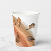 Agate Fall Leaves Papieren Bekers (Achterkant)