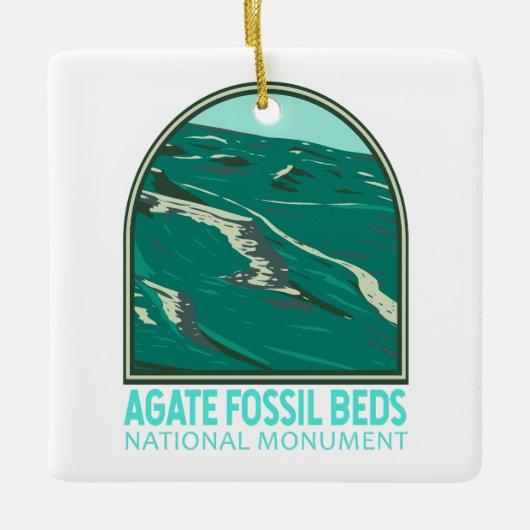 Agate Fossil Beds National Monument  Keramisch Ornament (Voorkant)