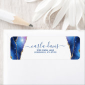 Agate Galaxy Hemelsterren Zakelijk Adres Etiket (Insitu)