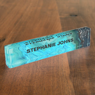 Agate Gemstone Geode Custom Name Abstract Artsy Naambordje