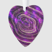 Agate Geode Cosmic Crystals Gold Glitter Ornament (voorkant)