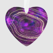 Agate Geode Cosmic Crystals Gold Glitter Ornament (achterkant)