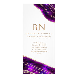 Agate Geode Cosmic Crystals Paars Glitter Reclamekaart