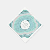 Agate Geode Glitter Wedding Blauwgroen ID647 Servet (Hoek)