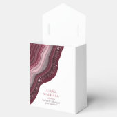 Agate Geode Glitter Wedding Burgundy ID647 Bedankdoosjes (Geopend)