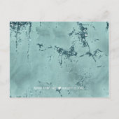 Agate Geode Glitter Wedding Dank u Blauwgroen ID64 Aankondigingskaart (Achterkant)