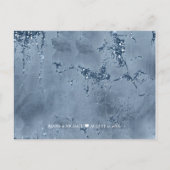 Agate Geode Glitter Wedding Dusty Blue ID647 Aankondigingskaart (Achterkant)