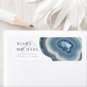 Agate Geode Glitter Wedding Dusty Blue ID647 Etiket (Insitu)