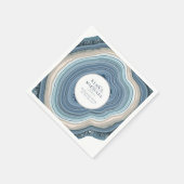 Agate Geode Glitter Wedding Dusty Blue V2 ID647 Servet (Hoek)