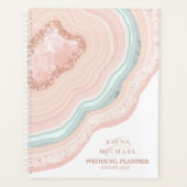 Agate Geode Glitter Wedding Plans Roos Gold ID647 Planner (Voorkant)